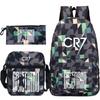 Star Surrounding Children'S Backpack, Primary And Secondary School Students Schoolbag Three-Piece Set