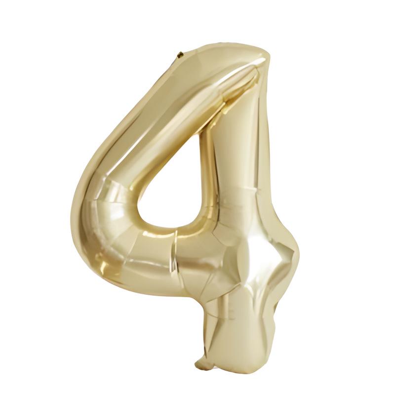 32-Inch Body Shaping Numeric Balloons - Gold & Silver, Floating Birthday & Celebration Decor