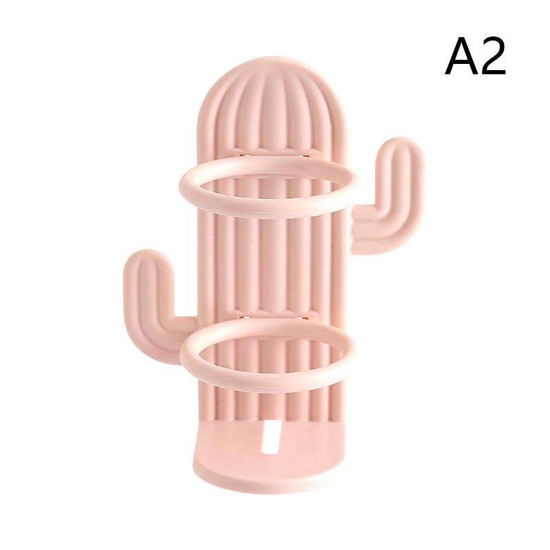 Неперфорированный держатель для зубных щеток, милый кактус, экономящий место, настенный водонепроницаемый и сливной держатель для зубных щеток