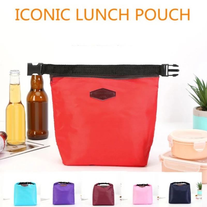 1PC Thermal Insulated Lunch Bag Portable Oxford Cloth Cooler Lunch Box Storage Bag Portable Picinic Food Bento Container