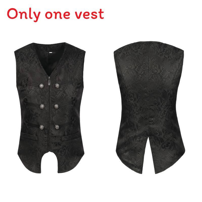 Gothic Halloween Steampunk Vest For Men And Women With Dark Pattern For Stage Performances