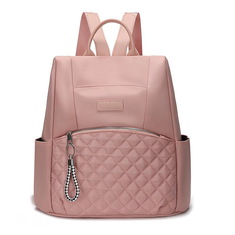 Рюкзак однотонный женский Оксфордский ромбовидный школьный рюкзак большой вместимости для студентов и туристов