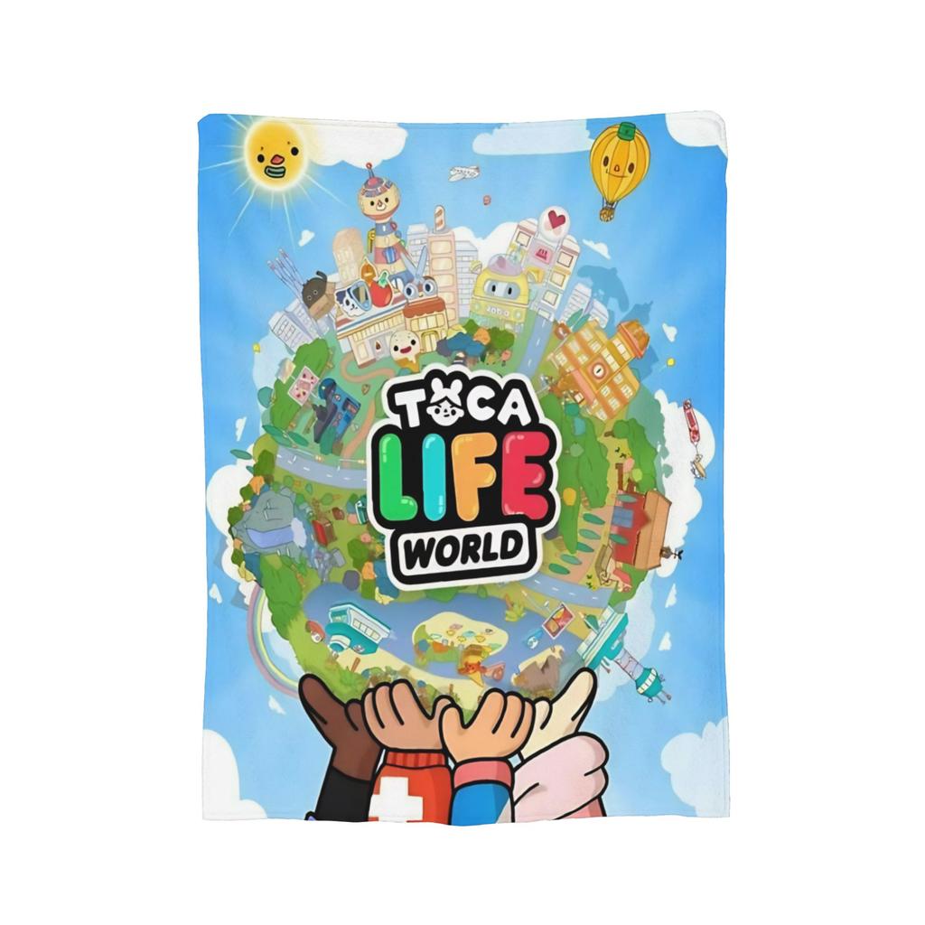 Toca Boca World Вязаное одеяло Флис Мультяшные Игры Супер Мягкие Пледы для Дома Дивана Кровати Коврика