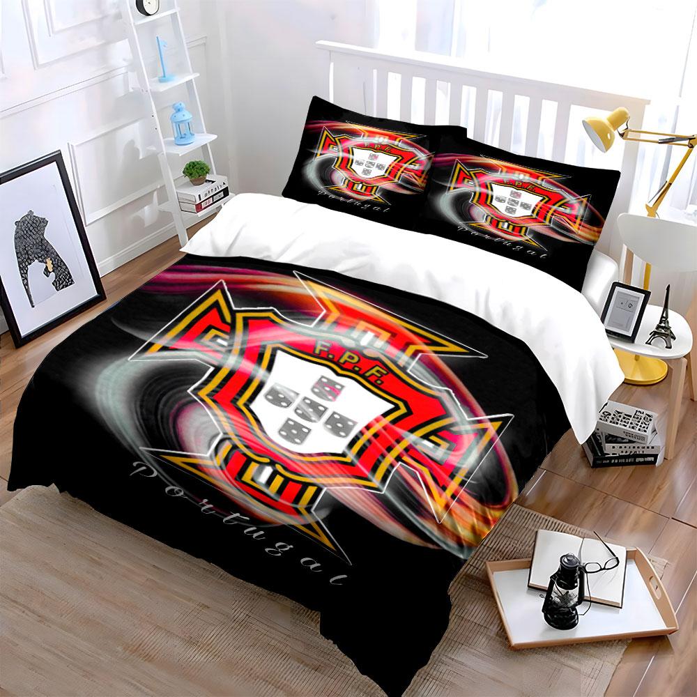Portuguese football team emblem. Bedding sets Duvet cover sets Duvet covers Pillowcases(1 * Duvet Cover 2 * Pillowcases without duvet insert)