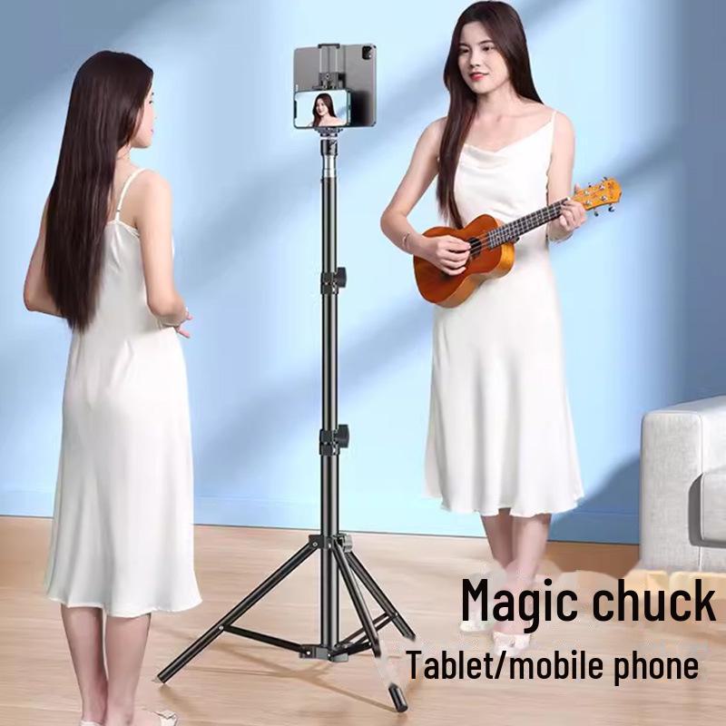 Подставка-тренога для мобильного телефона и планшета двойного назначения: настольная/напольная, с аксессуаром-зажимом