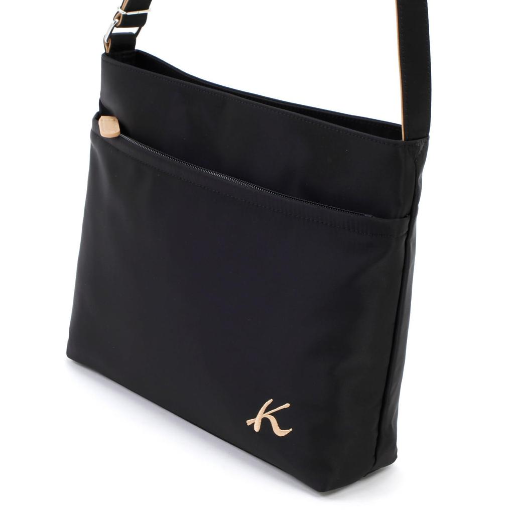 Сумка через плечо с молоком 15671 [Kitamura] R-0702 Женская черная/кофейная [черная]