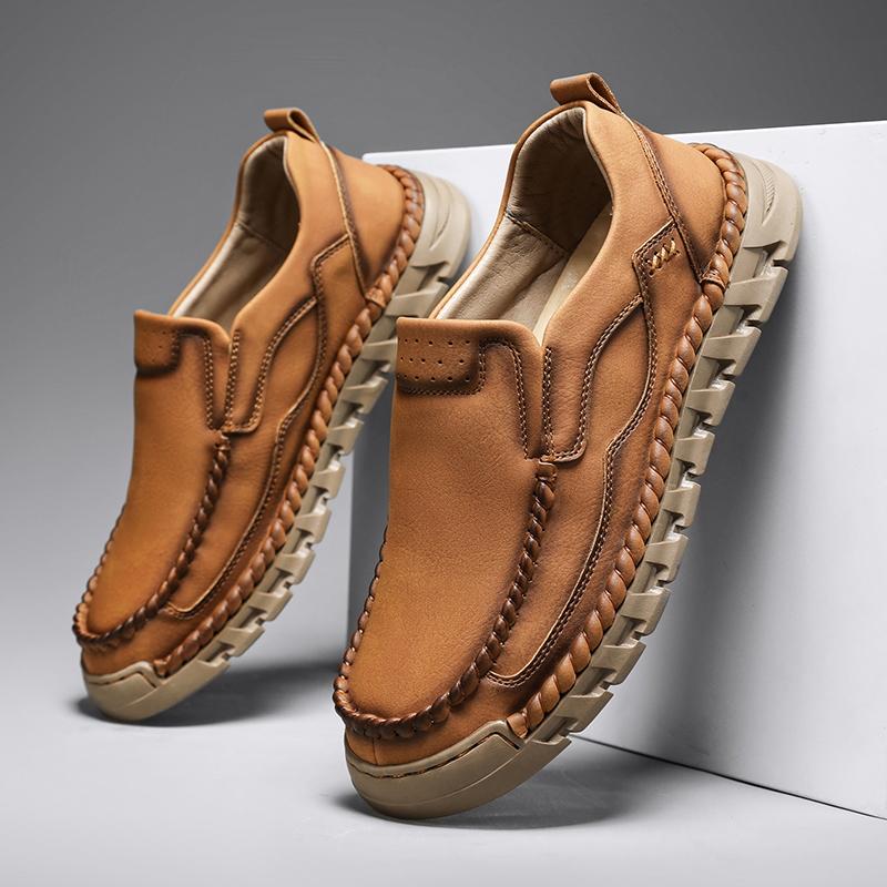 Модные лоферы большого размера, кожаная обувь ручной работы, 2024, новая осенняя мужская обувь, повседневная обувь, мужская обувь из натуральной кожи