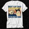 Best Cat Dad Ever Vintage Funny Fathers Day T Shirt 540