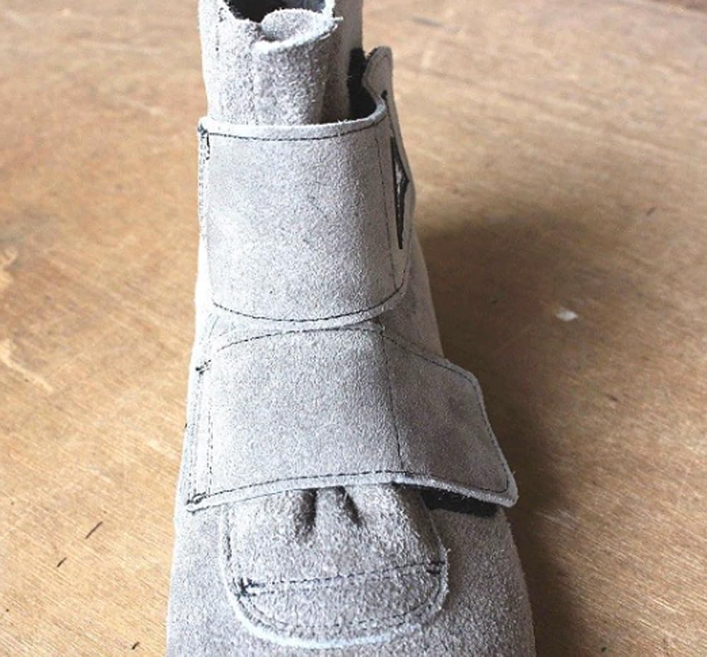 Защитная обувь Tsubaki Model, велюр, SB34, на липучке, средней высоты, стандарт JIS, сделано в Японии, серый, размер 26,5 см