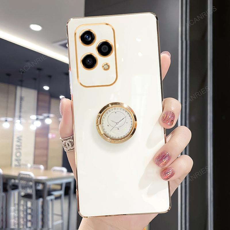 Honor200 200lite Роскошный чехол-подставка с кольцом-держателем для Huawei Honor 200 Lite 100 Pro 5g Мягкий силиконовый чехол-подставка Funda Coque