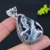 Chevron Amethyst Gemstone Handmade 925 Sterling Silver Pendant 2.21" O2T69