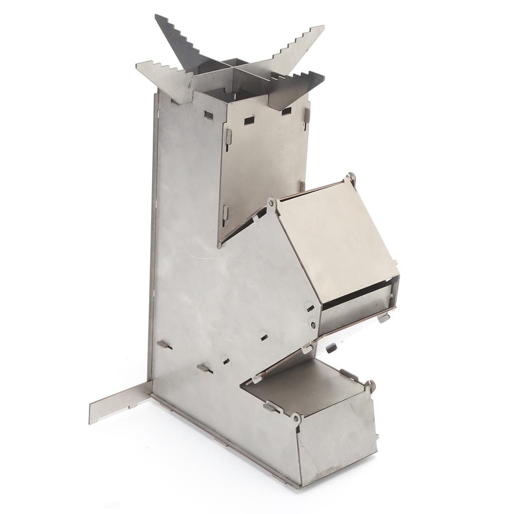 Ракетная печь Портативная прочная удобная съемная походная печь из нержавеющей стали