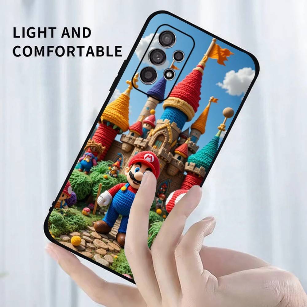 Чехол для телефона Super M-MarioS Bros из аниме для Samsung S25, S24, S23, S22, S21, S20, S10, Ultra, Plus, Lite, FE, Мягкий силиконовый черный чехол