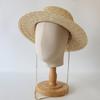 Natural Boat Straw Hat Fashion Letter Sun Hat for Women with Chain Elegant Ladies Party Dress Travel Beach  Hats