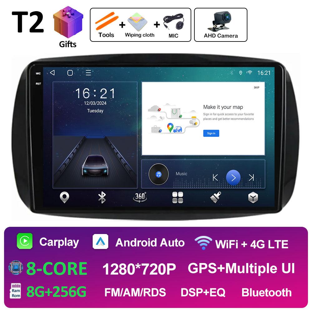 Автомобильное видео для Mercedes Benz Smart 453 Fortwo 2014 2015 2016 2017 - 2020 Радиоплеер Беспроводная навигация Carplay GPS Аксессуары