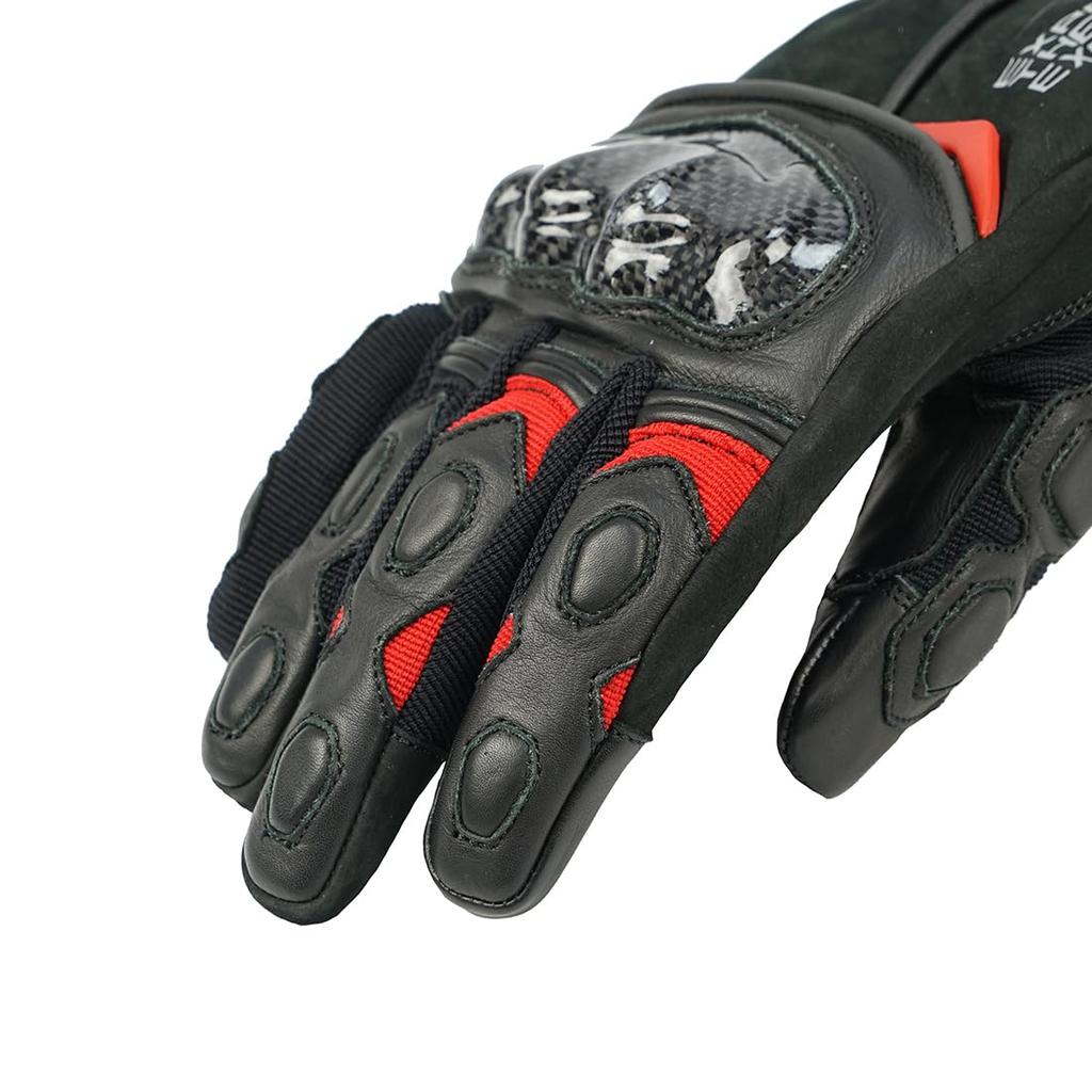 Motorcycle Protection Tourer Winter ROUGH&ROAD Gloves, Black/Red, XL, RR8658BK/RD5