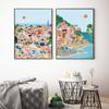 Nordic Vintage Travel City Poster Barcelona Turky Italy Landscape Art Canvas Painting Housewarming Gift Wall Pictures Home Decor