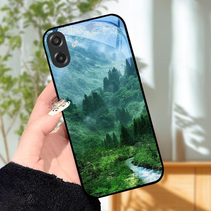 Чехол для Samsung Galaxy A07 Крутой Лев Закаленное Стекло Чехлы для Телефона Для GalaxyA07 A 07 SamsungA07 Полная Защита Камеры Чехол Capa