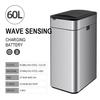 Smart Sensor Trash Can Stainless Steel Automatic Wastebin For Bathroom Kitchen Smart Bucket Garbage 30L 40L 50L 60L Trash Bin
