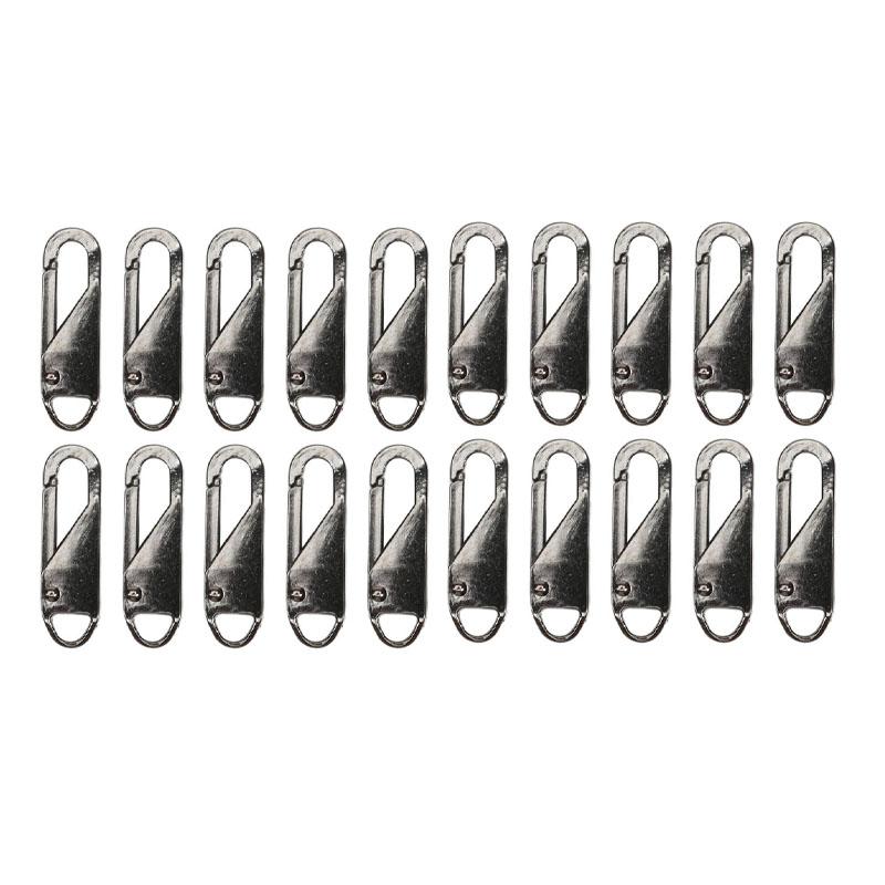 20pcs Universal Replacement Zipper Slider Puller Instant Repair Bag Replacement Bad Buckle Travel Suitcase Head DIY Sewing Craft