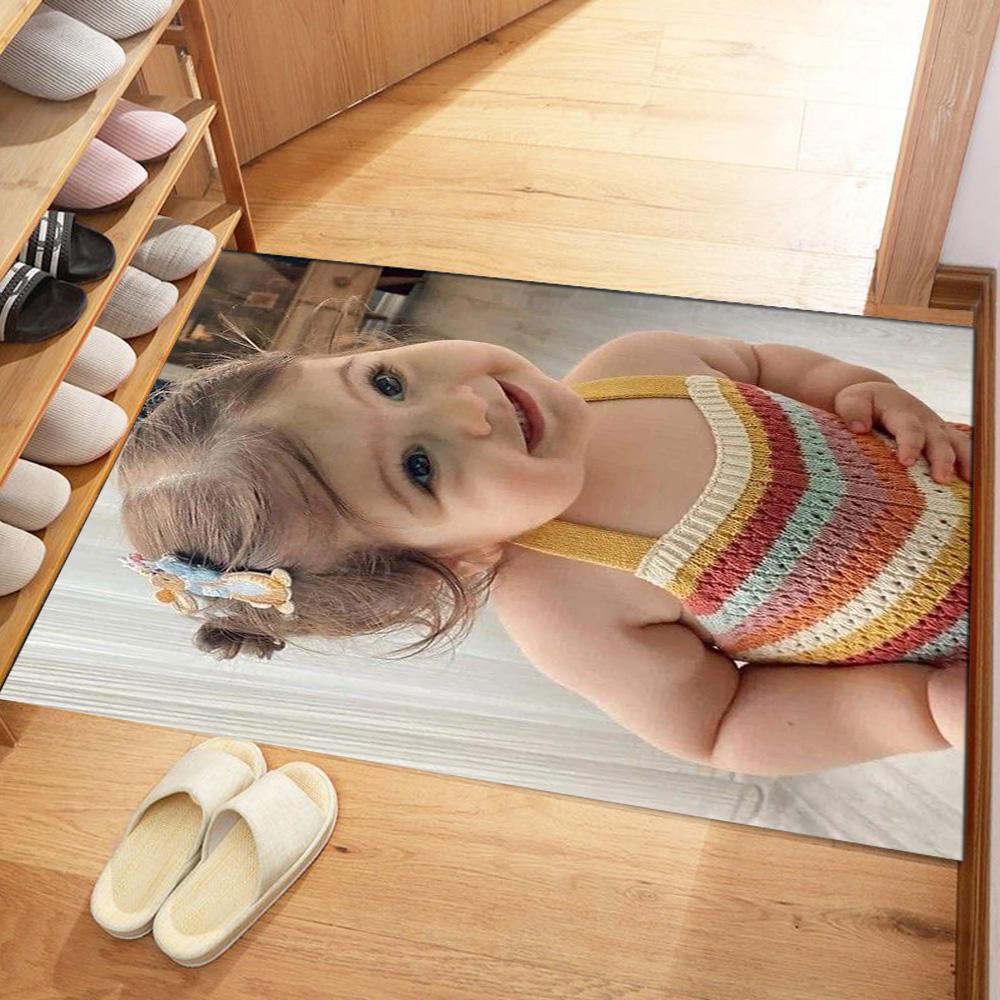 Customize Photos Customizable photos Area Rug Suitable for Playrooms Study room Entryway Dining Room Anti-slip Rug Decorate Offices