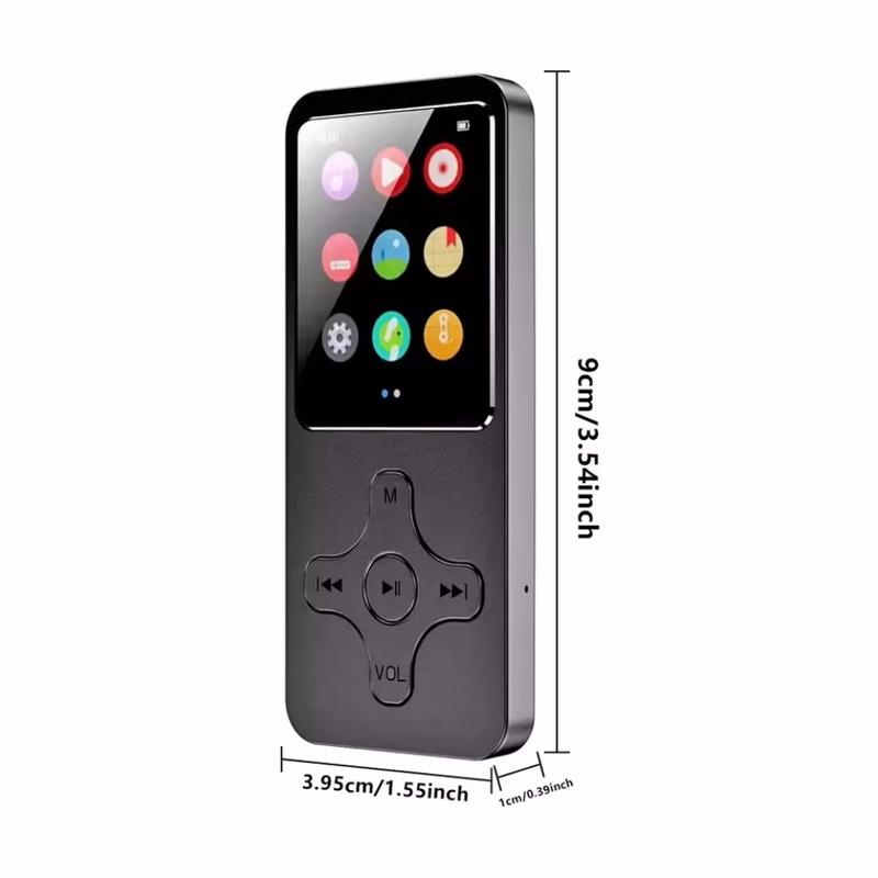 Bluetooth MP3-плеер HiFi Mp3 Музыкальный плеер Для ходьбы Бега Школы Голосовой Аудиозаписывающий аппарат Совместимый с Bluetooth с Картой Walkman