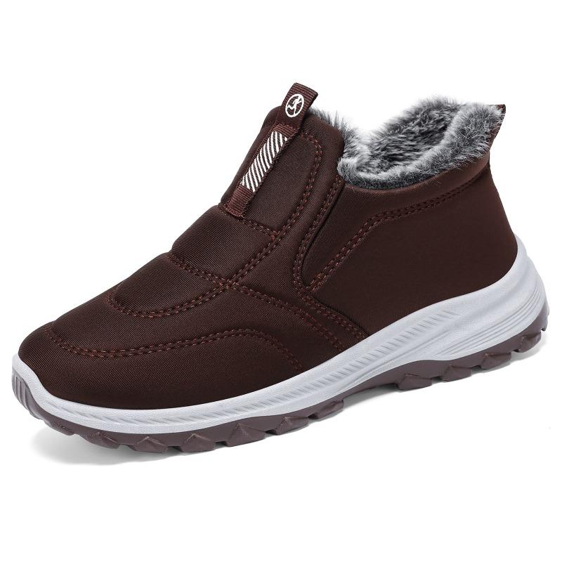 Хлопковая обувь Зимняя женская обувь Утепленные флисом хлопковые ботинки Обувь на одной педали Ботильоны большого размера Парная обувь