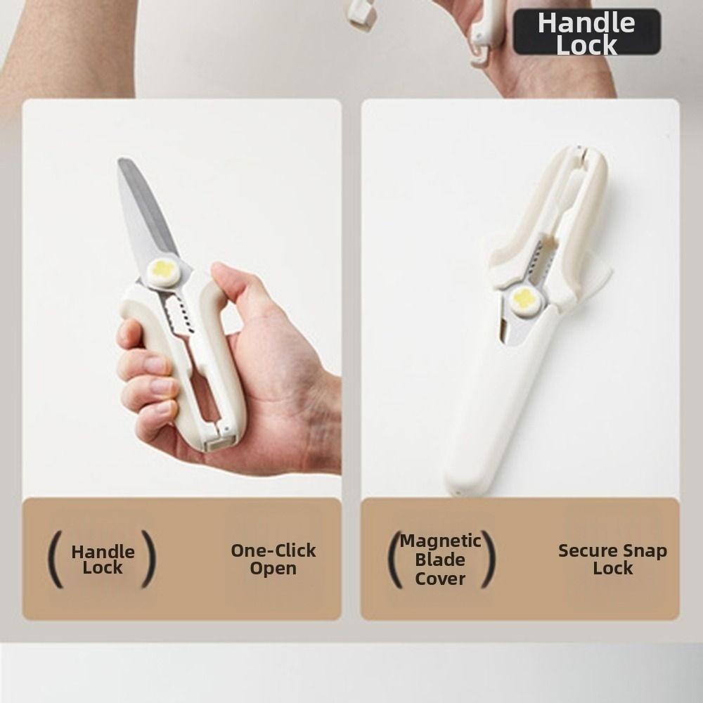 Non-slip Handle Kitchen Scissors with Magnetic Cover Utility Scissors Poultry