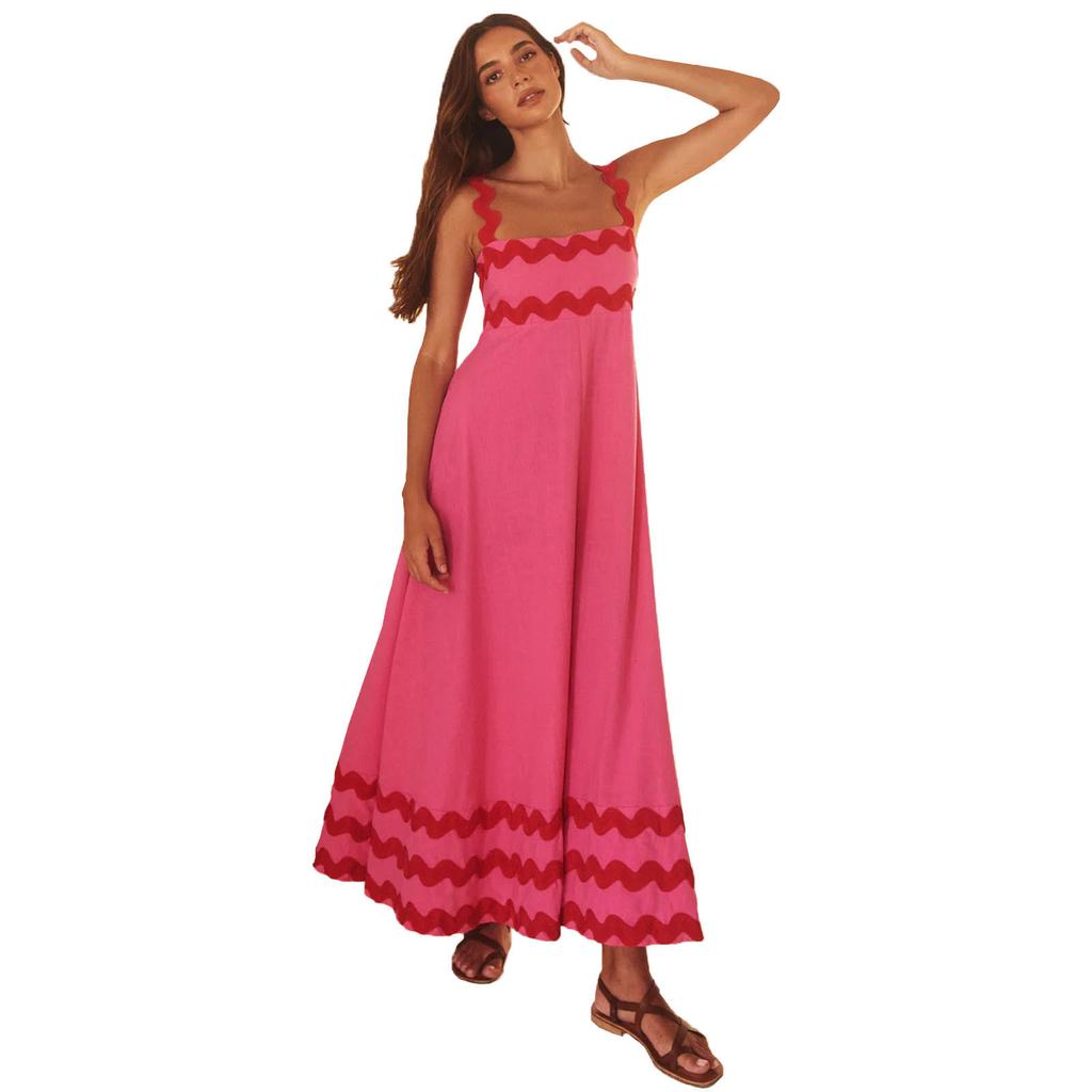 Женское модное сексуальное однотонное платье без рукавов с регулируемыми бретелями, женское платье, длинное платье