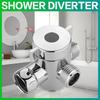 1/2'' 3-Way T-adapter Diverter Valve Adjustable Shower Head Arm Mounted Diverter Valve Bathroom Hardware Accessory