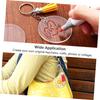 EXCEART 120pcs 2-inch Clear Acrylic Key Ring Blanks with Tassels and Jump Rings, DIY Keychains, Craft Supplies, Smooth Edges, Protective Film Included