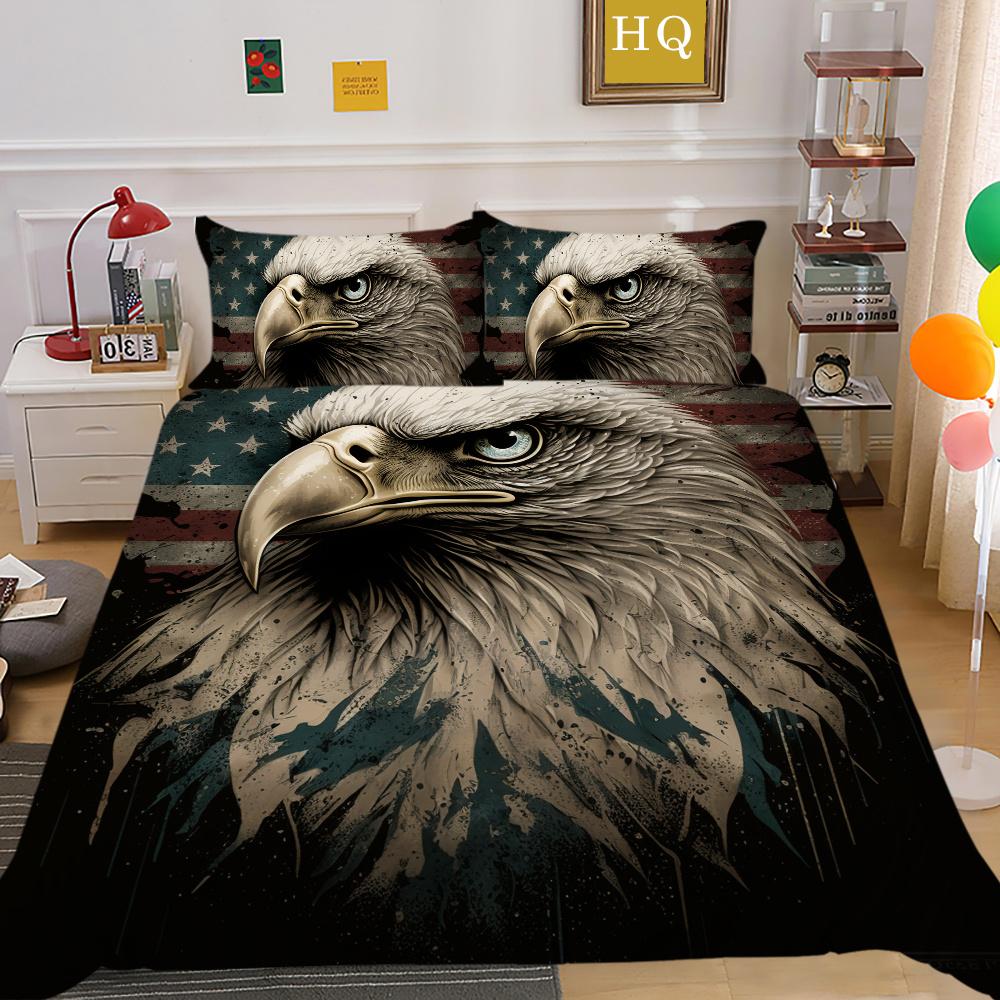 3D Printing Duvet Covers Eagle Bedding Cover King Size Home Bedding Superior Microfiber Bedroom Decor