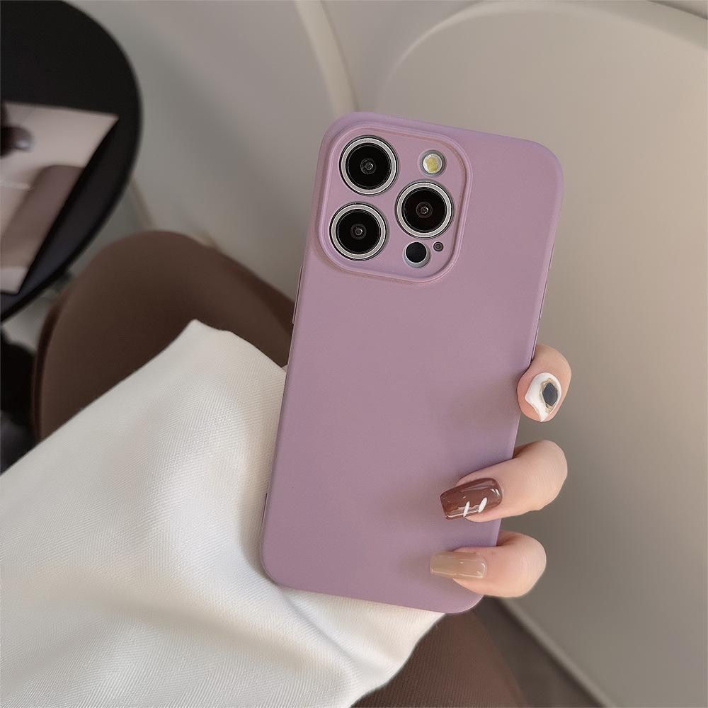 Ins Liquid Gray iPhone 15 Apple Phone Case 13 Подходит для 11 Силиконовый 14 Pro Solid Color X/12 Мягкий 7p