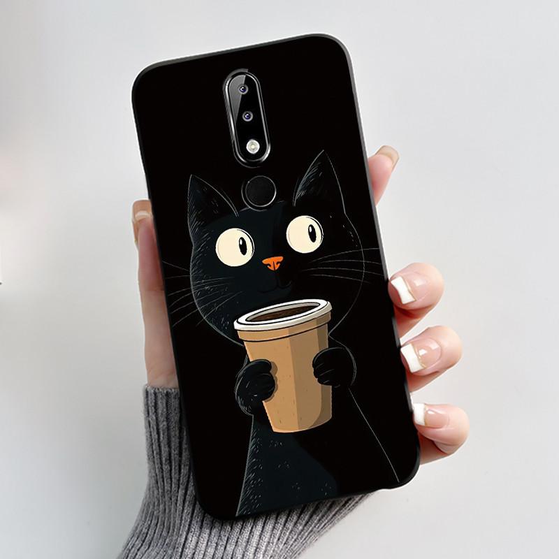 Casing For Nokia 5.1 Plus 6.1 Plus X5 X6 Luxury Dragon Cute Cool Boys Girls Soft silicon Phone Case Back Cover Black Matte Shell