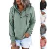 Women's Fashion Casual Long Sleeve Hooded Printed Sweater Pullover Hooded Top