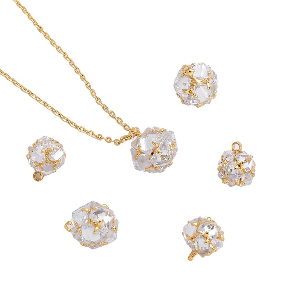 Медь циркон квадратная геометрия подвески для DIY ожерелье серьги DIY ювелирных изделий фурнитура