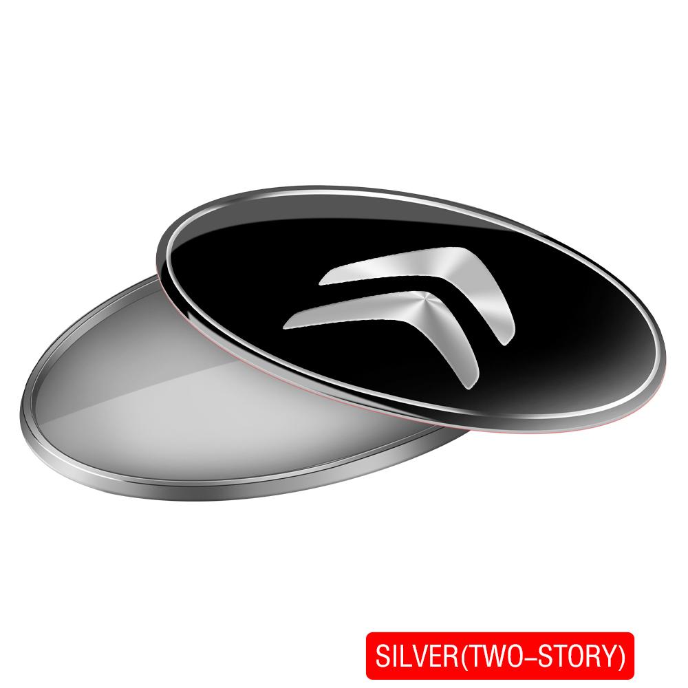 1pc Aluminum Oval Car Logo Trunk Hood Rear Lid Emblem Sticker Auto Styling Accessories For Citroen C1 C2 C-ELYSEE Grand Picasso ano123