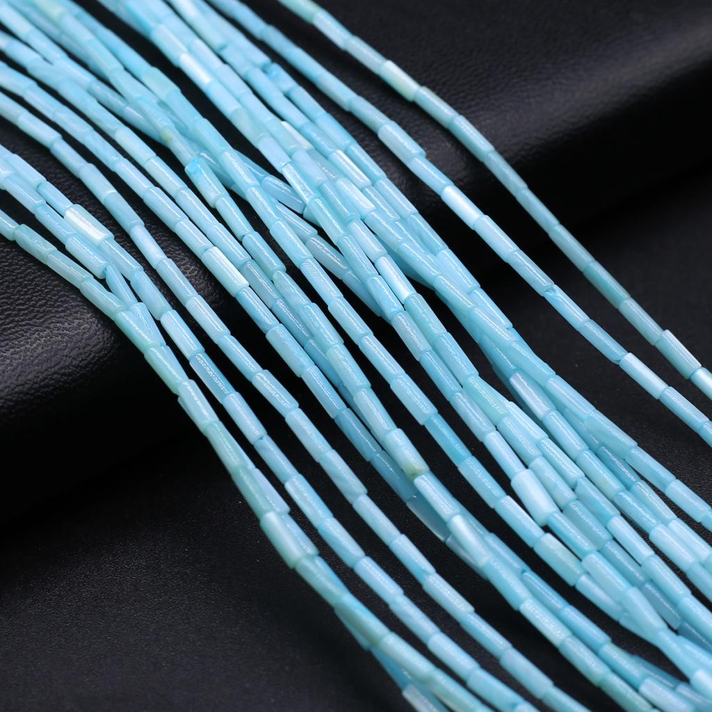 Натуральные пресноводные бусины в виде ракушек, окрашенные длинные трубчатые изолирующие бусины для изготовления ювелирных изделий, ожерелье, браслет, серьги, аксессуар