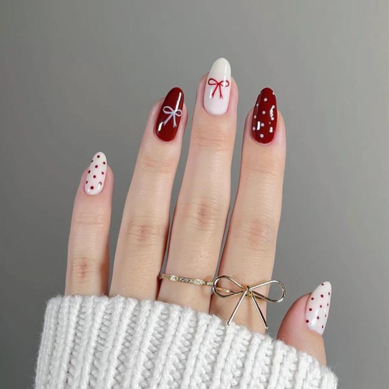 Европейские и американские градиентные персиковые балетные типсы для коротких ногтей