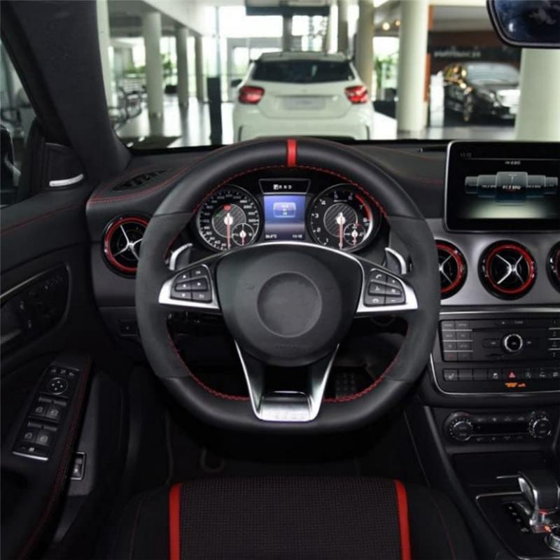 Нижняя накладка рулевого колеса для Mercedes Benz A B C E-класса W177 W247 W213 W205 CLA GLB AMG 2015-2018 Аксессуары