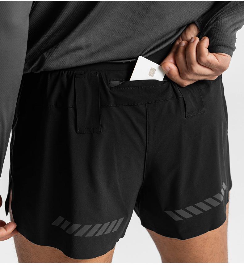 Мужские быстросохнущие эластичные повседневные шорты для бега 2023 года — длина три четверти, простой и свободный крой