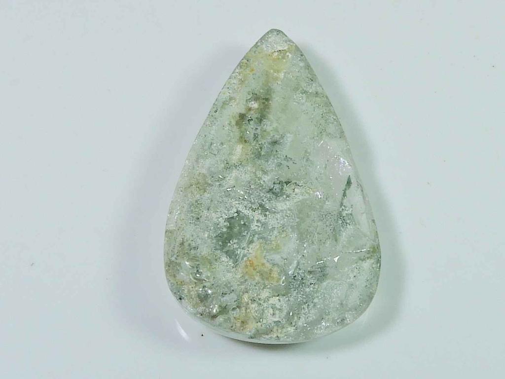 90Cts. Садовый кварцевый грушевидный кристалл кабошон россыпью драгоценный камень 29X48X9MM SK-3379