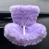 Doll Car Seat with Clip Car Air Vent Safety Belt Design Soft Cushioned Doll Car Decor Auto Accessory