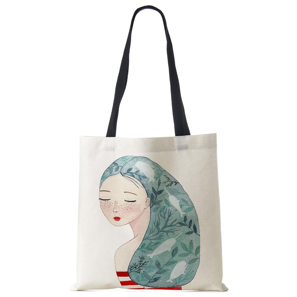 Свежая картина, милый кит, морская серия, сумка на плечо, женские сумки, дизайнерские сумки большой емкости