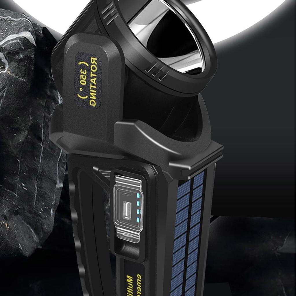 Multifunctional solar portable light searchlight strong light flashlight high power lighting flashlight