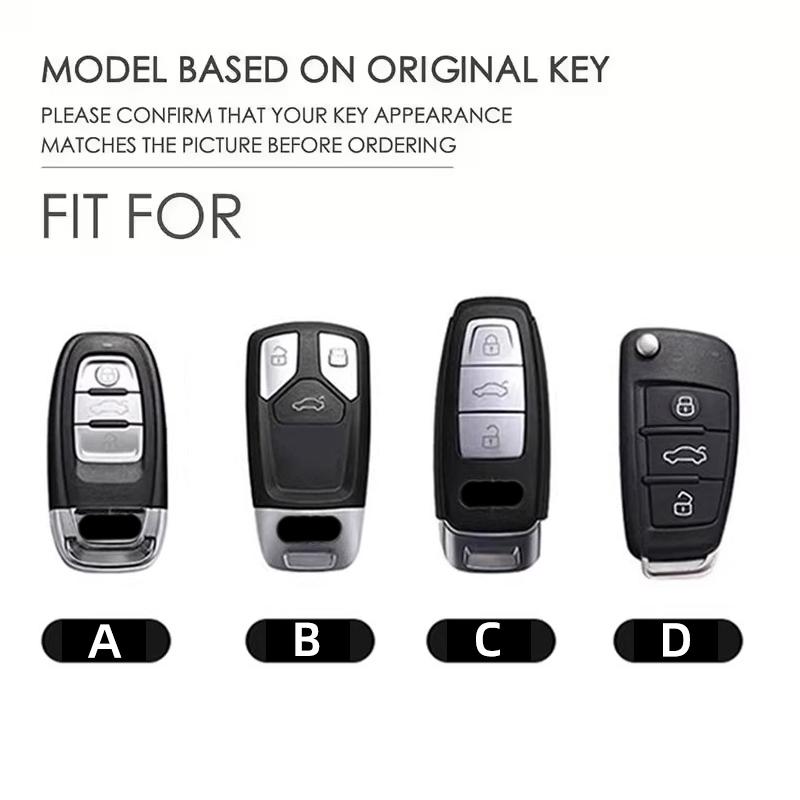 Для Q8 RSQ8 A6 C8 S6 RS6 A7 S7 RS7 A3 8Y A8 D5 4N RS E-tron GT Q4 Q7 4M Алюминиевый Чехол-Крышка Оболочка Брелок для Ключа Автомобиля