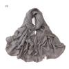 Good Quality Luxury Silver Thread Crepe Plaid Shawl Scarf Polyester Gilt Shiny Headscarf Head Covering Women Hijab