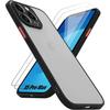Case - Silicone - for iPhone 15 Pro Max - Shockproof - Matte - 2 Tempered Glasses Included