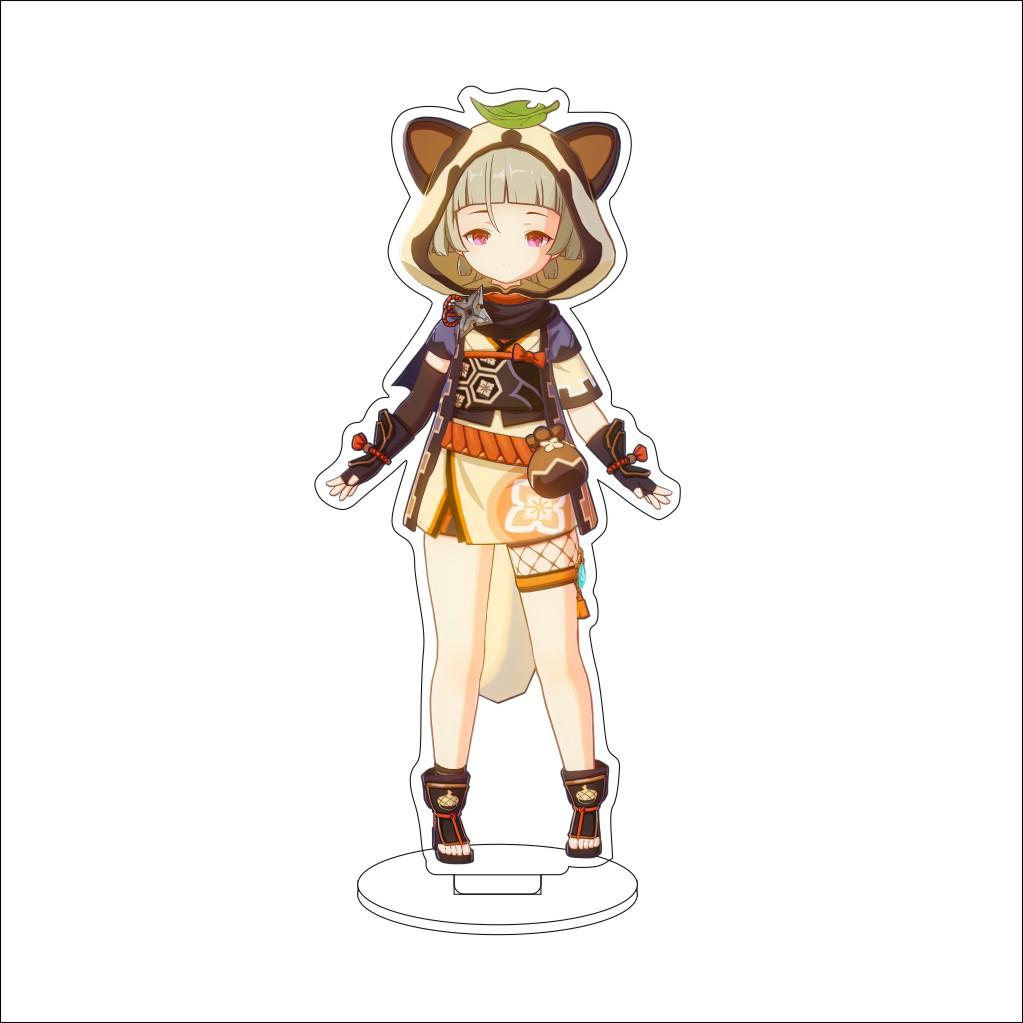 16CM Anime Genshin Impact Cosplay Acrylic Stand Ornaments Aether/Lumine/Paimon/Asmoday/Ronova  Figure Stand Halloween Gift