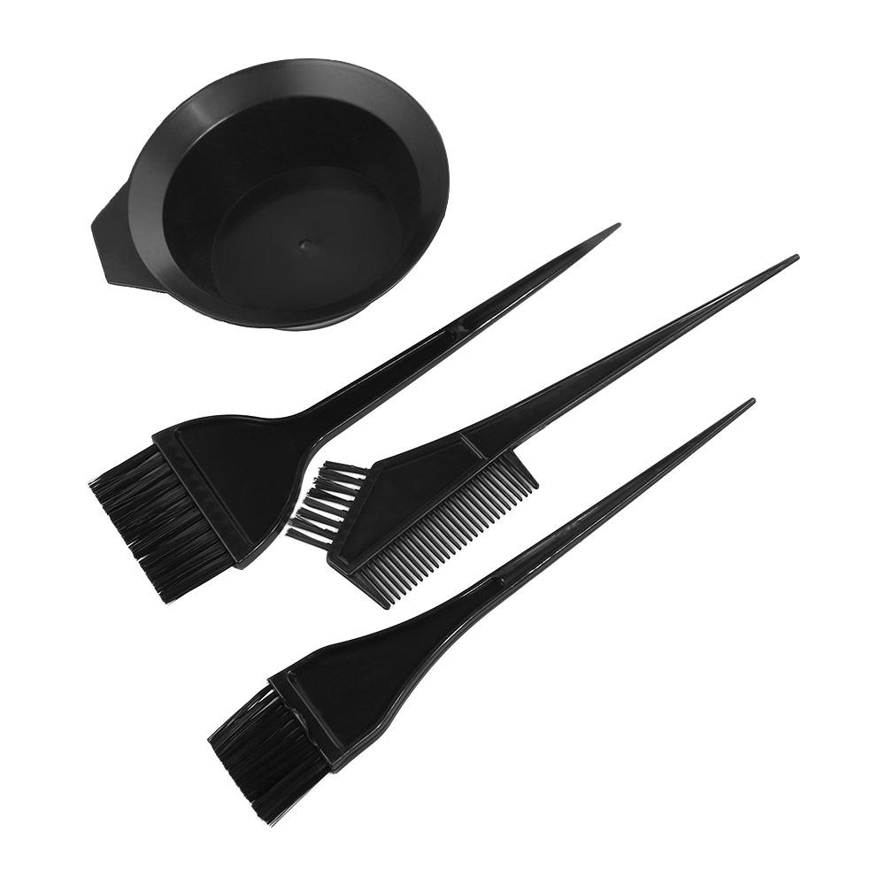 4Pcs/Set Hair Coloring Hair Color Dye Bowl Stirring Brush Hair Dye Tools  for Hair Coloring